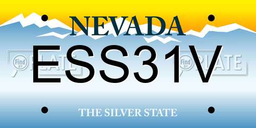 ESS31V Nevada License Plate