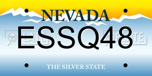 ESSQ48 Nevada License Plate