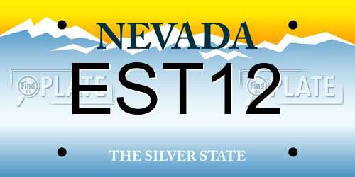EST12 Nevada License Plate