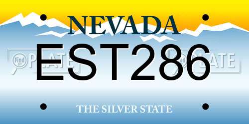EST286 Nevada License Plate
