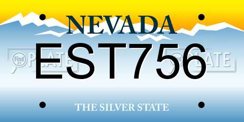 EST756 Nevada License Plate