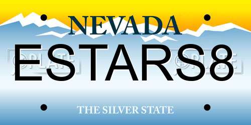ESTARS8 Nevada License Plate