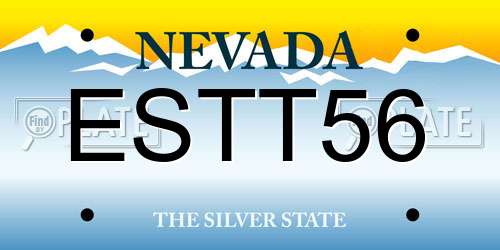 ESTT56 Nevada License Plate