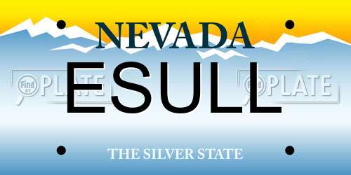 ESULL Nevada License Plate