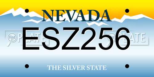 ESZ256 Nevada License Plate
