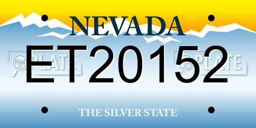 ET20152 Nevada License Plate