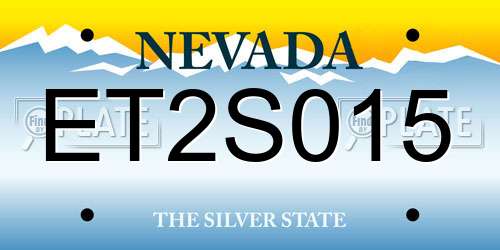 ET2S015 Nevada License Plate