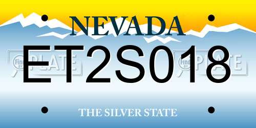 ET2S018 Nevada License Plate