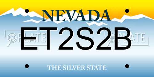 ET2S2B Nevada License Plate