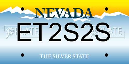 ET2S2S Nevada License Plate