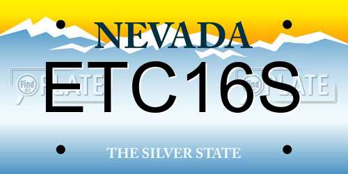 ETC16S Nevada License Plate
