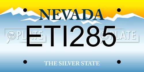 ETI285 Nevada License Plate