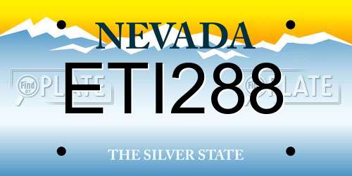 ETI288 Nevada License Plate