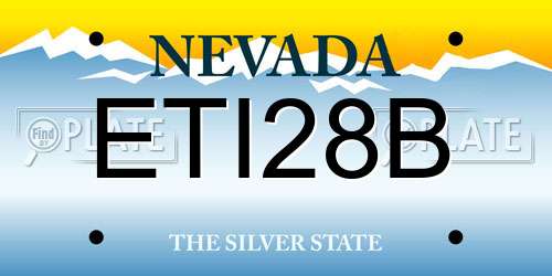 ETI28B Nevada License Plate