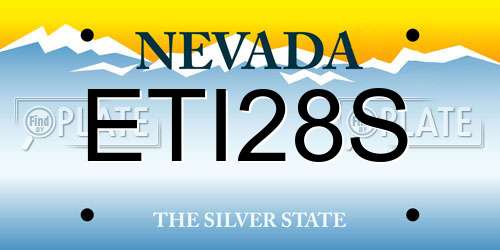 ETI28S Nevada License Plate