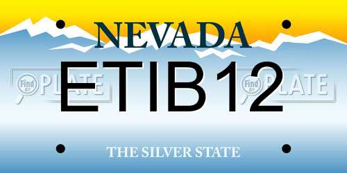 ETIB12 Nevada License Plate