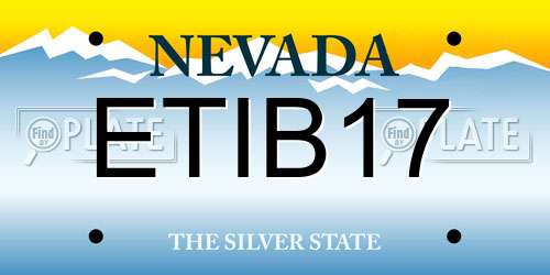 ETIB17 Nevada License Plate