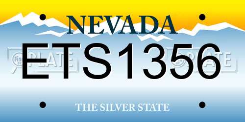 ETS1356 Nevada License Plate