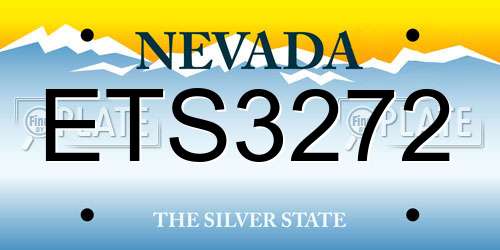ETS3272 Nevada License Plate