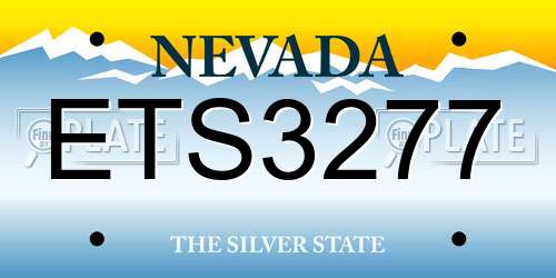 ETS3277 Nevada License Plate
