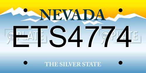 ETS4774 Nevada License Plate