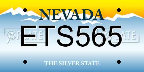 ETS565 Nevada License Plate