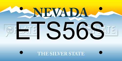 ETS56S Nevada License Plate