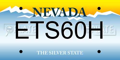 ETS60H Nevada License Plate
