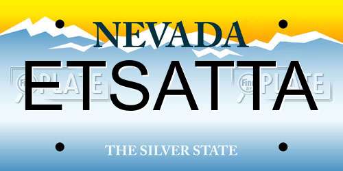 ETSATTA Nevada License Plate