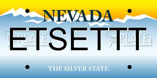 ETSETTT Nevada License Plate