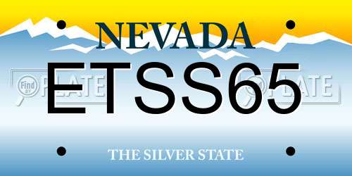 ETSS65 Nevada License Plate