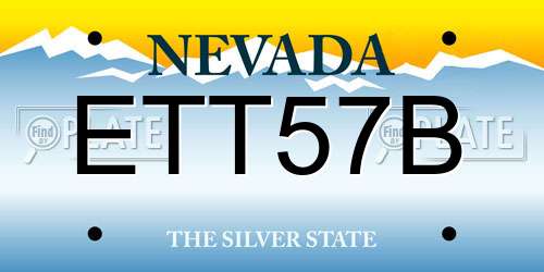 ETT57B Nevada License Plate