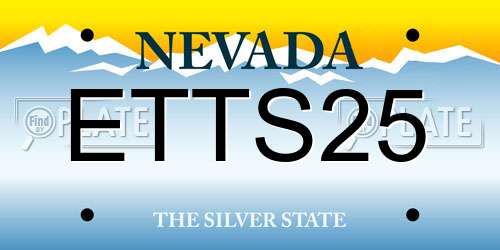 ETTS25 Nevada License Plate