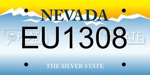 EU1308 Nevada License Plate