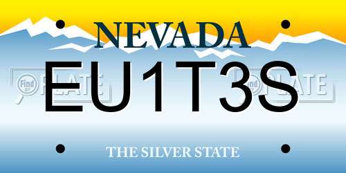 EU1T3S Nevada License Plate