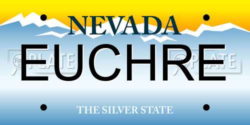 EUCHRE Nevada License Plate