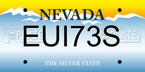 EUI73S Nevada License Plate