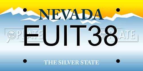 EUIT38 Nevada License Plate