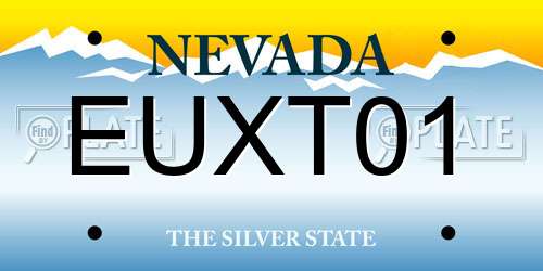 EUXT01 Nevada License Plate