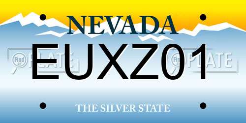 EUXZ01 Nevada License Plate