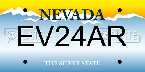 EV24AR Nevada License Plate
