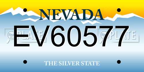 EV60577 Nevada License Plate