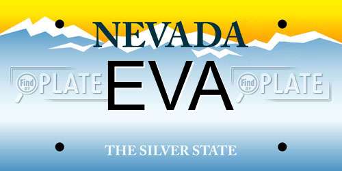 EVA Nevada License Plate