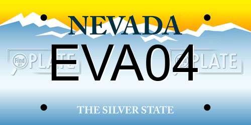 EVA04 Nevada License Plate