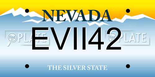EVII42 Nevada License Plate