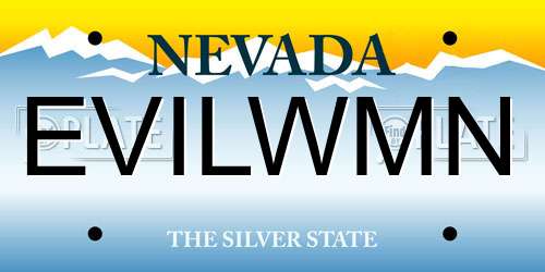 EVILWMN Nevada License Plate