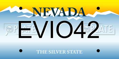 EVIO42 Nevada License Plate