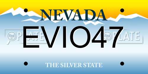 EVIO47 Nevada License Plate