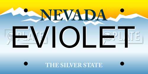 EVIOLET Nevada License Plate