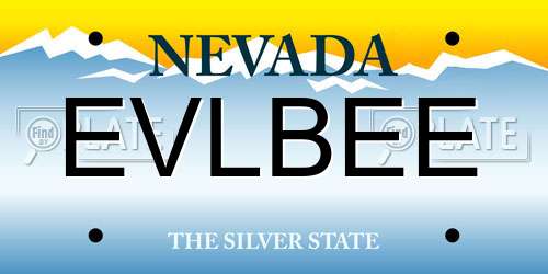 EVLBEE Nevada License Plate